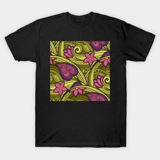 Paisley Print with Vintage Floral Motifs T-Shirt